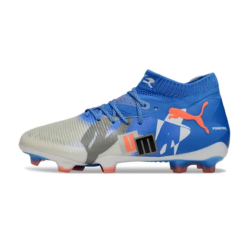 Chuteira Campo Puma Future 8 FG Cinza e Azul - Forever