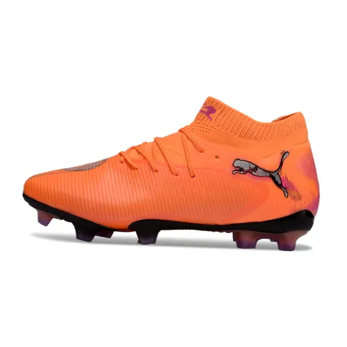 Chuteira Campo Puma Future 8 FG Laranja e Rosa