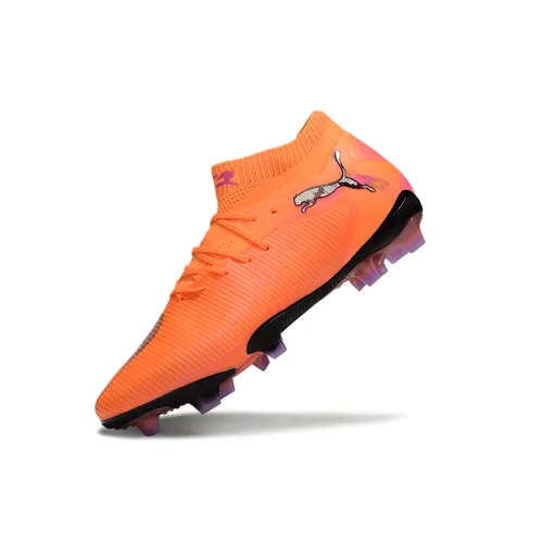 Chuteira Campo Puma Future 8 FG Laranja e Rosa