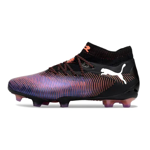 Chuteira Campo Puma Future 8 FG Preta, Vermelho e Roxo - UNLIMITED Pack
