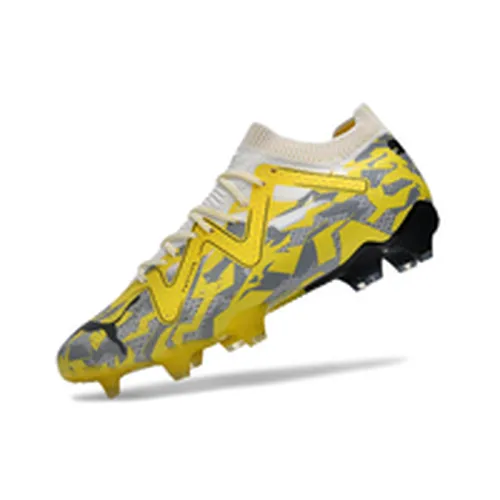 Chuteira Campo Puma Future Ultimate FG Amarela e Cinza - Voltage Pack