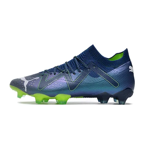 Chuteira Campo Puma Future Ultimate FG Azul e Verde - Gear Up Pack