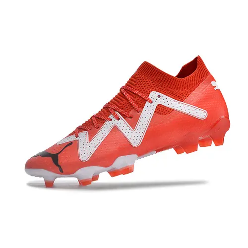 Chuteira Campo Puma Future Ultimate FG Vermelha e Branca