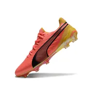 Chuteira Campo Puma King Ultimate FG Rosa e Laranja - imagem 4
