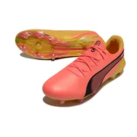 Chuteira Campo Puma King Ultimate FG Rosa e Laranja - imagem 3