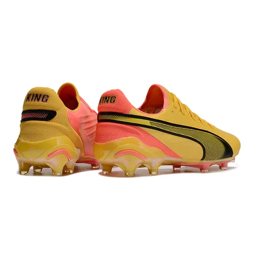 Chuteira Campo Puma King Ultimate FG Rosa e Laranja - Tricks Pack