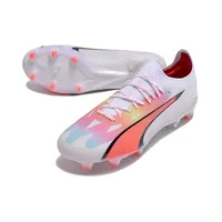 Chuteira Puma Ultra Ultimate FG Branca e Vermelha | Breakthrough Pack - imagem 3