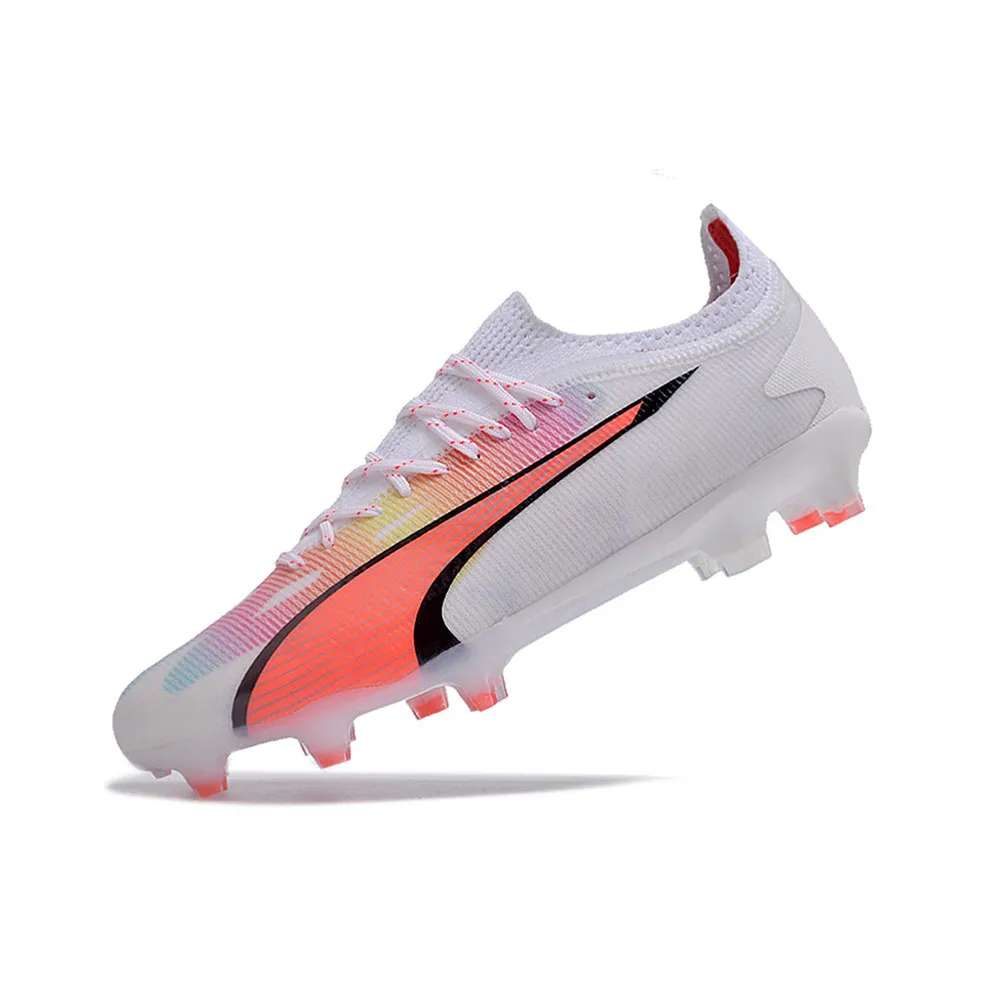 Chuteira Puma Ultra Ultimate FG Branca e Vermelha | Breakthrough Pack