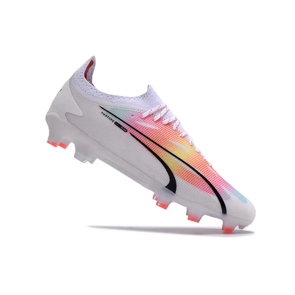 Chuteira Puma Ultra Ultimate FG Branca e Vermelha | Breakthrough Pack