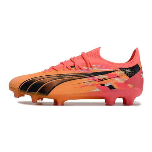 Chuteira Campo Puma Ultra Ultimate FG Laranja e Rosa 