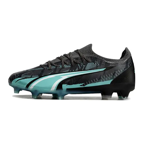 Chuteira Campo Puma Ultra Ultimate FG Preta e Azul