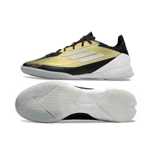 Chuteira Futsal Adidas F50 IC Dourada e Preta 