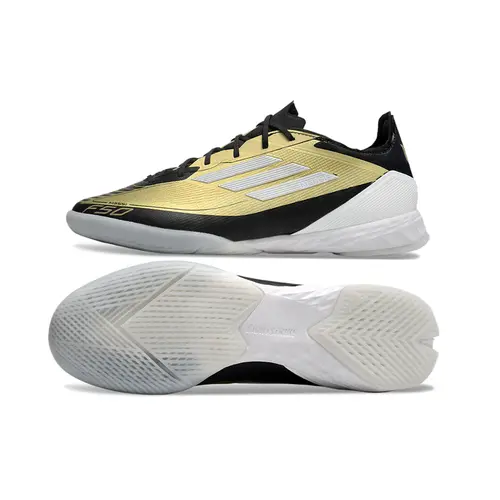 Chuteira Futsal Adidas F50 IC Dourada e Preta 