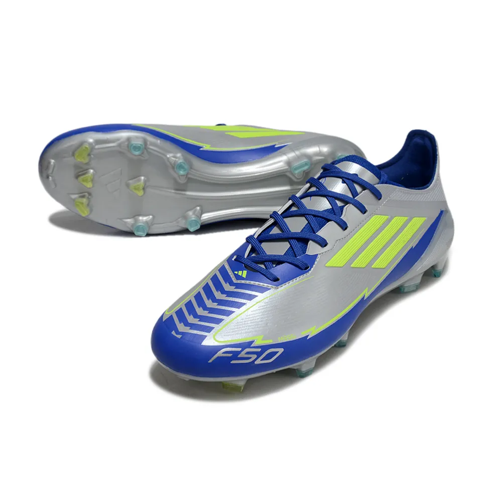 Chuteira Campo Adidas F50 Alumínio Verde e Rosa