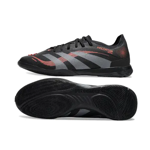 Chuteira Futsal Adidas Predator 24 Elite IC Preta e Vermelha