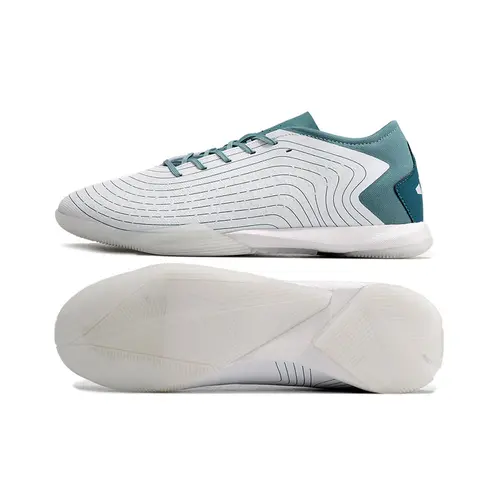 Chuteira Futsal Adidas Predator Accuracy.1 IC Low Branca e Azul 