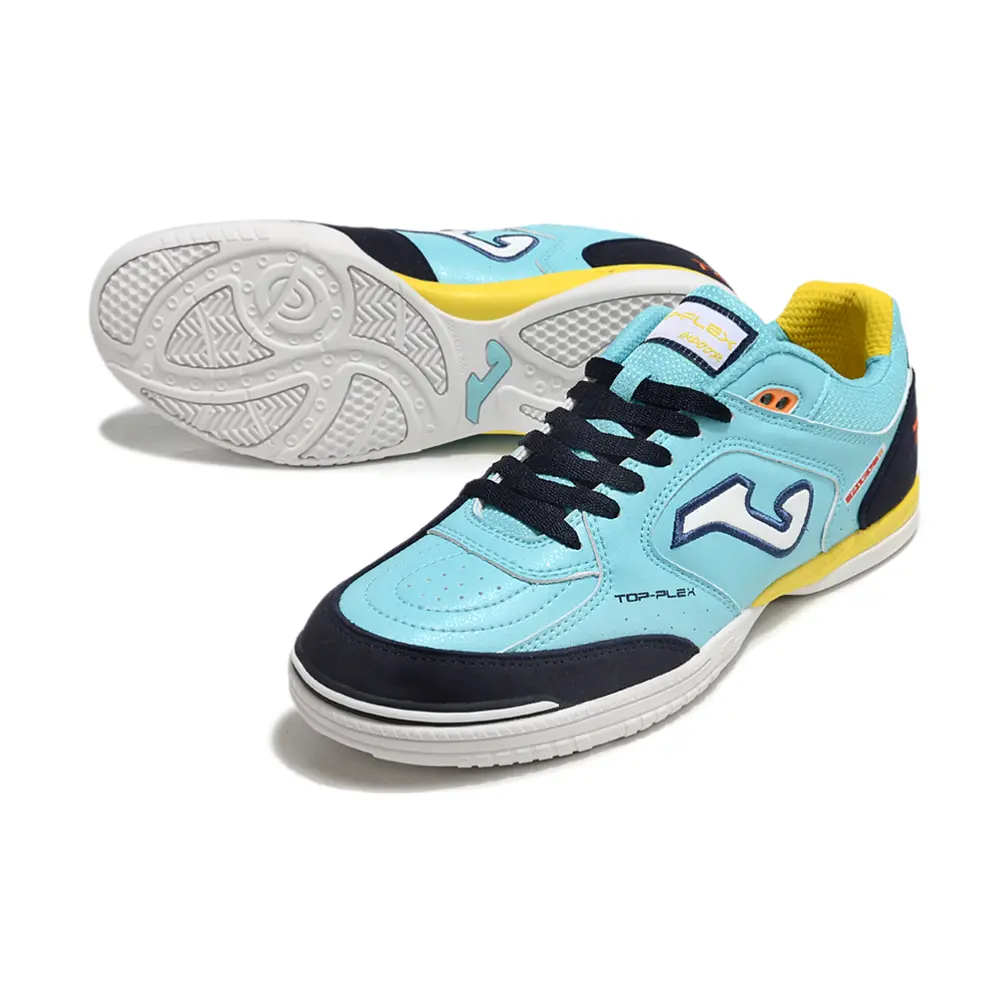 Chuteira Futsal Joma Top Flex Rebound IC Azul Preto Branco
