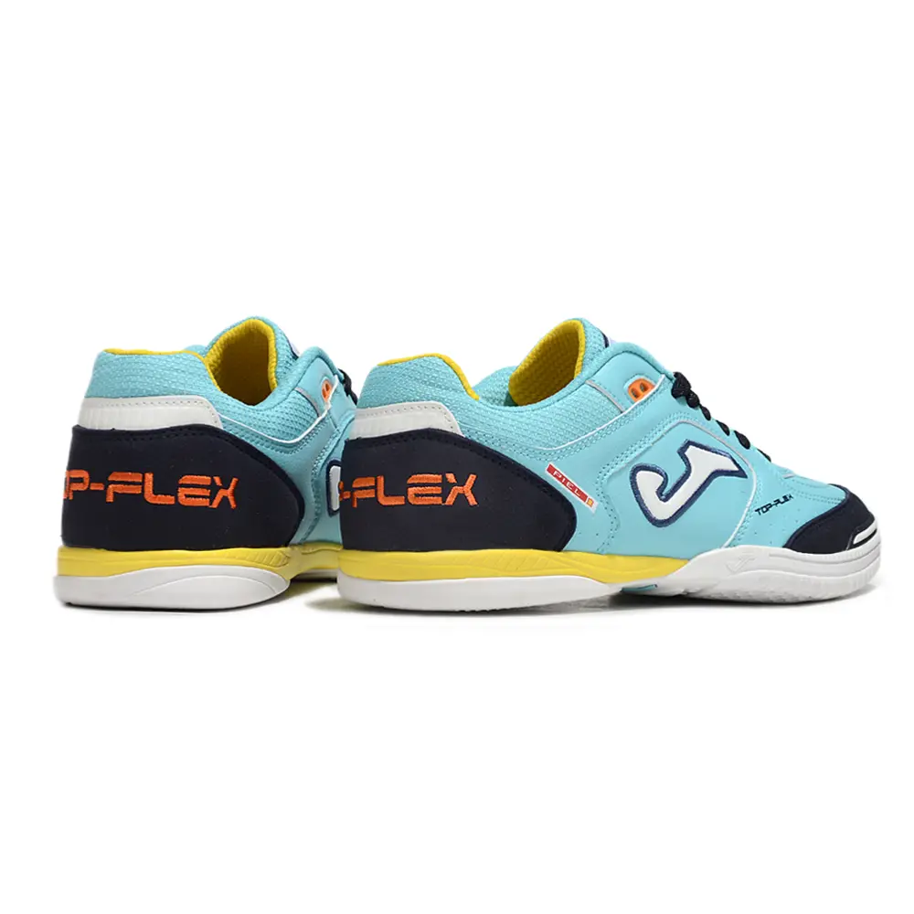 Chuteira Futsal Joma Top Flex Rebound IC Azul Preto Branco
