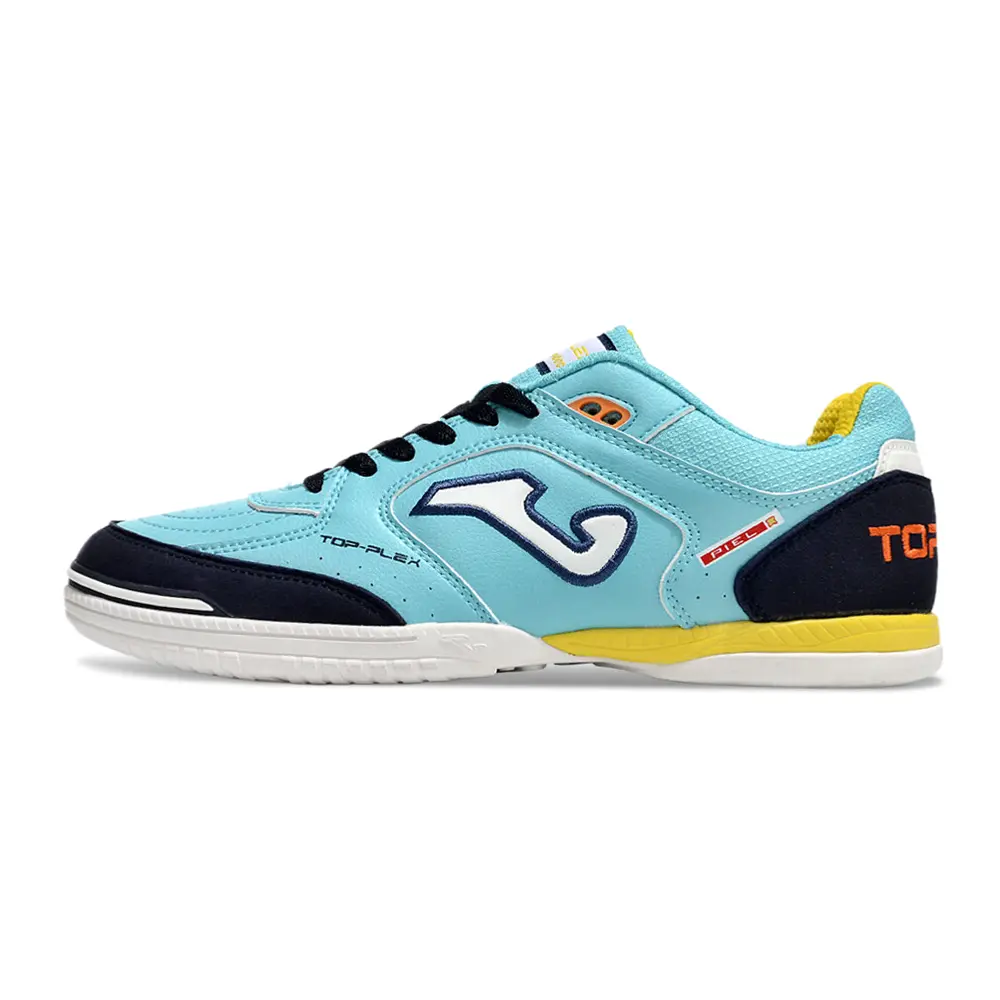 Chuteira Futsal Joma Top Flex Rebound IC Azul Preto Branco