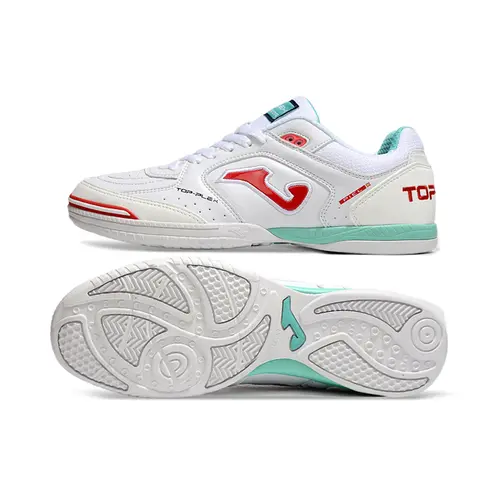 Chuteira Futsal Joma Top Flex Rebound IC Branca, Vermelha e Verde