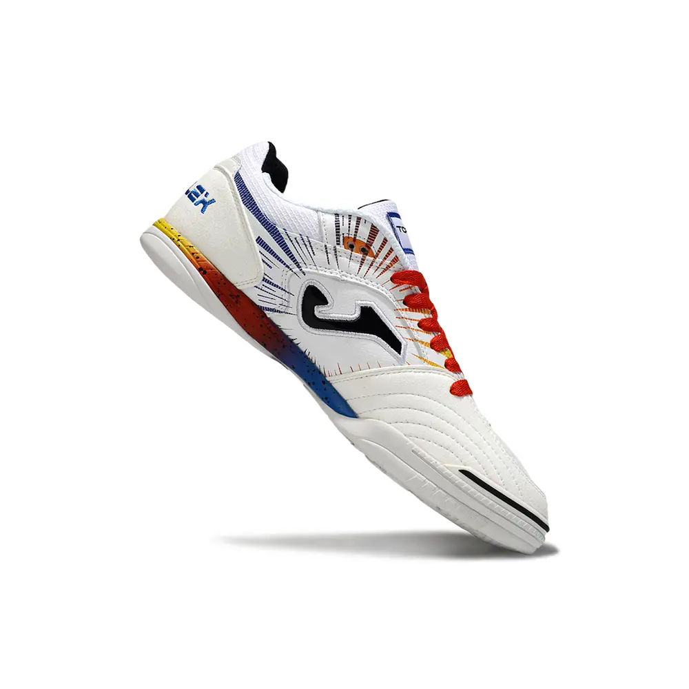 Chuteira Futsal Joma Top Flex Rebound IC – Branco e Vermelho