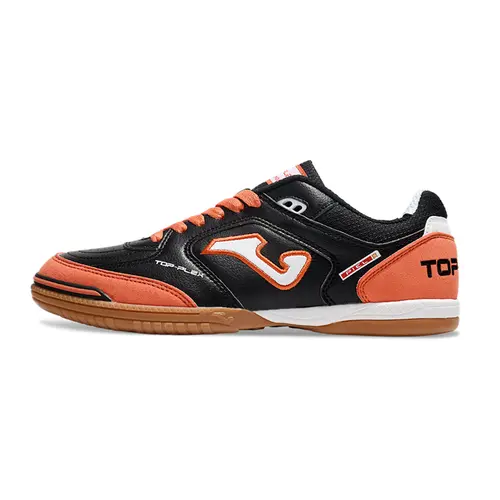 Chuteira Futsal Joma Top Flex Rebound IC Preto e Laranja