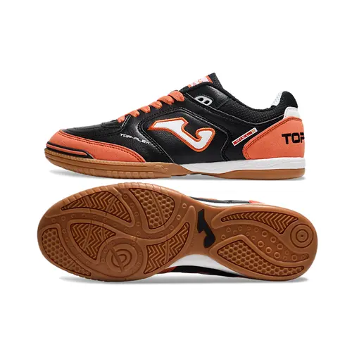 Chuteira Futsal Joma Top Flex Rebound IC Preto e Laranja