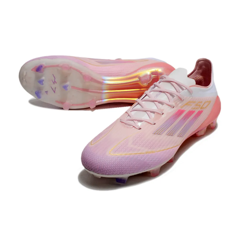 Chuteira Campo Adidas F50 Alumínio Vermelha e Azul