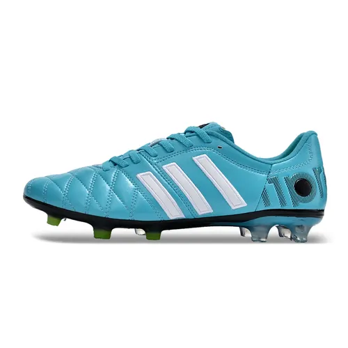 Chuteira Campo Adidas AdiPure 11 Pro FG Azul e Branca