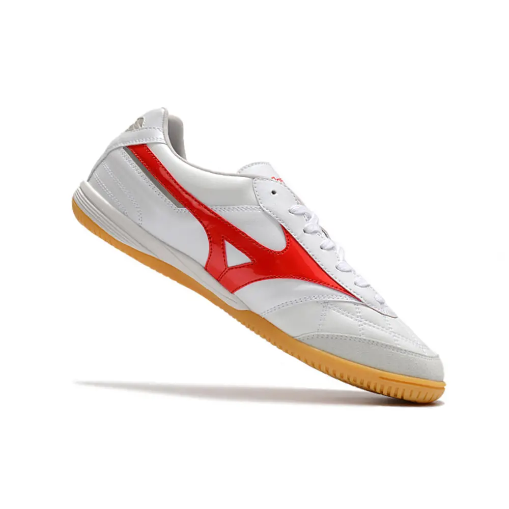 Chuteira Futsal Mizuno Morelia Sala IC Branca e Vermelha