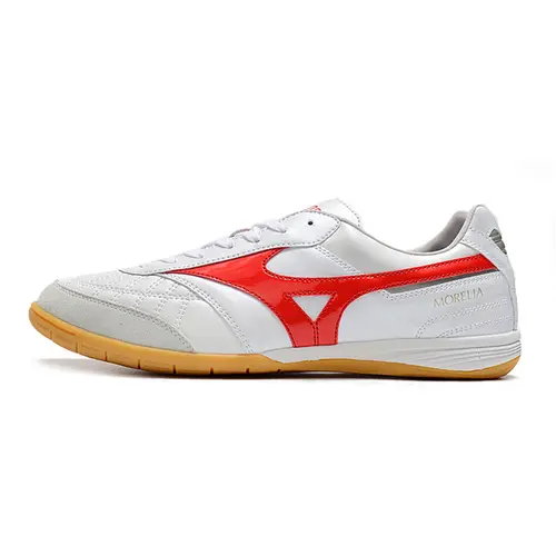 Chuteira Futsal Mizuno Morelia Sala IC Branca e Vermelha