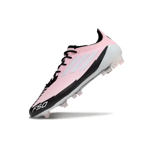 Chuteira Campo Adidas F50 FG Rosa e Branca "Messi"