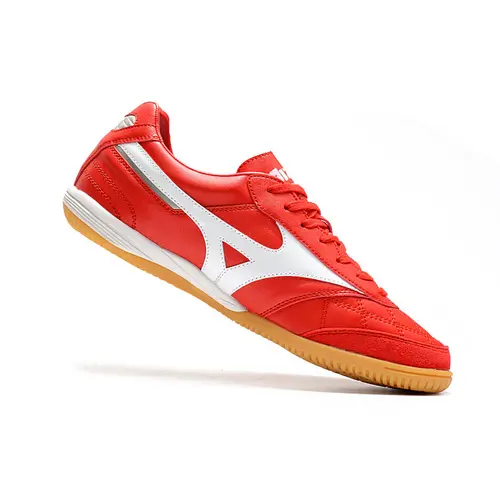 Chuteira Futsal Mizuno Morelia Sala IC Vermelha e Branca