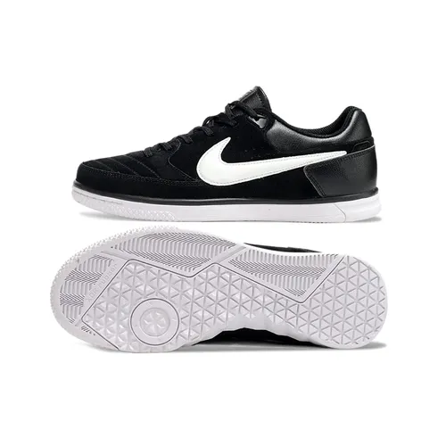 Chuteira Futsal Nike 5 Street Gato IC Preta e Branca