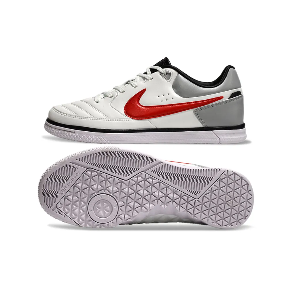 Nike 5 Street Gato IC Branca e Vermelha | Futsal Chuteira Performance