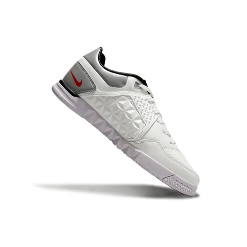 Chuteira Futsal Nike 5 Street Gato IC Branca e Vermelha