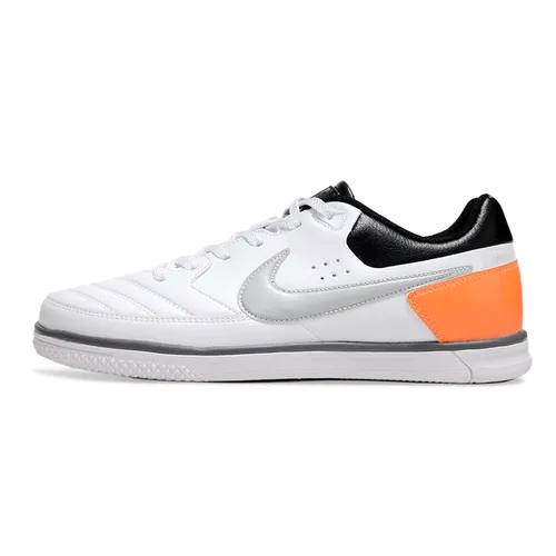 Chuteira Futsal Nike 5 Street Gato IC Branco e Laranja
