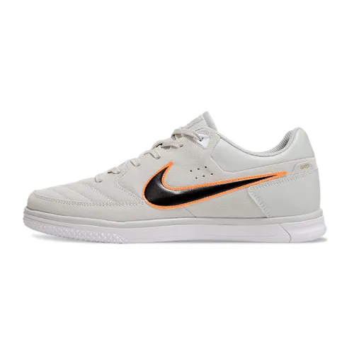 Chuteira Futsal Nike 5 Street Gato IC Branco, Preto e Laranja