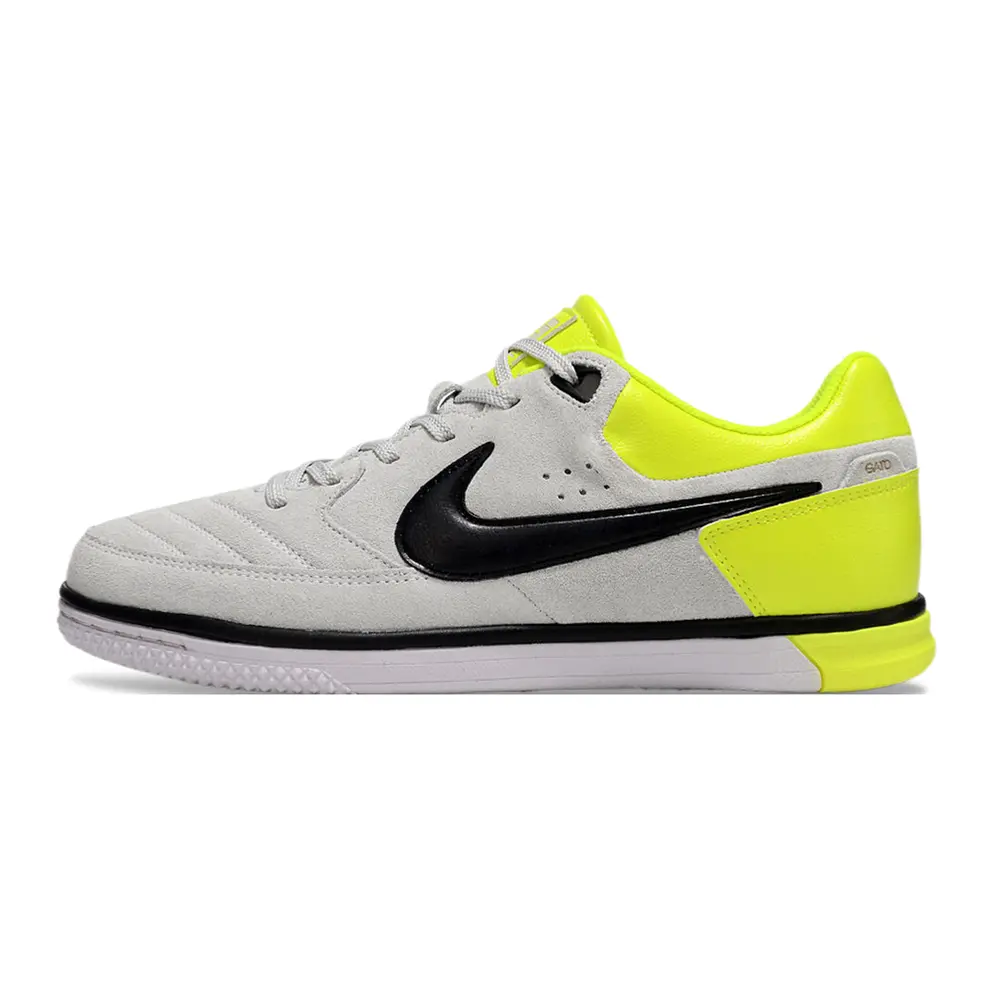 Chuteira Futsal Nike 5 StreetGato IC Cinza e Amarelo