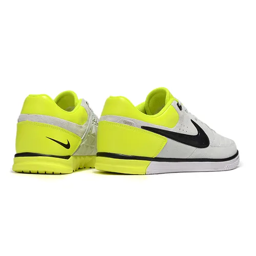Chuteira Futsal Nike 5 Street Gato IC Cinza e Amarelo