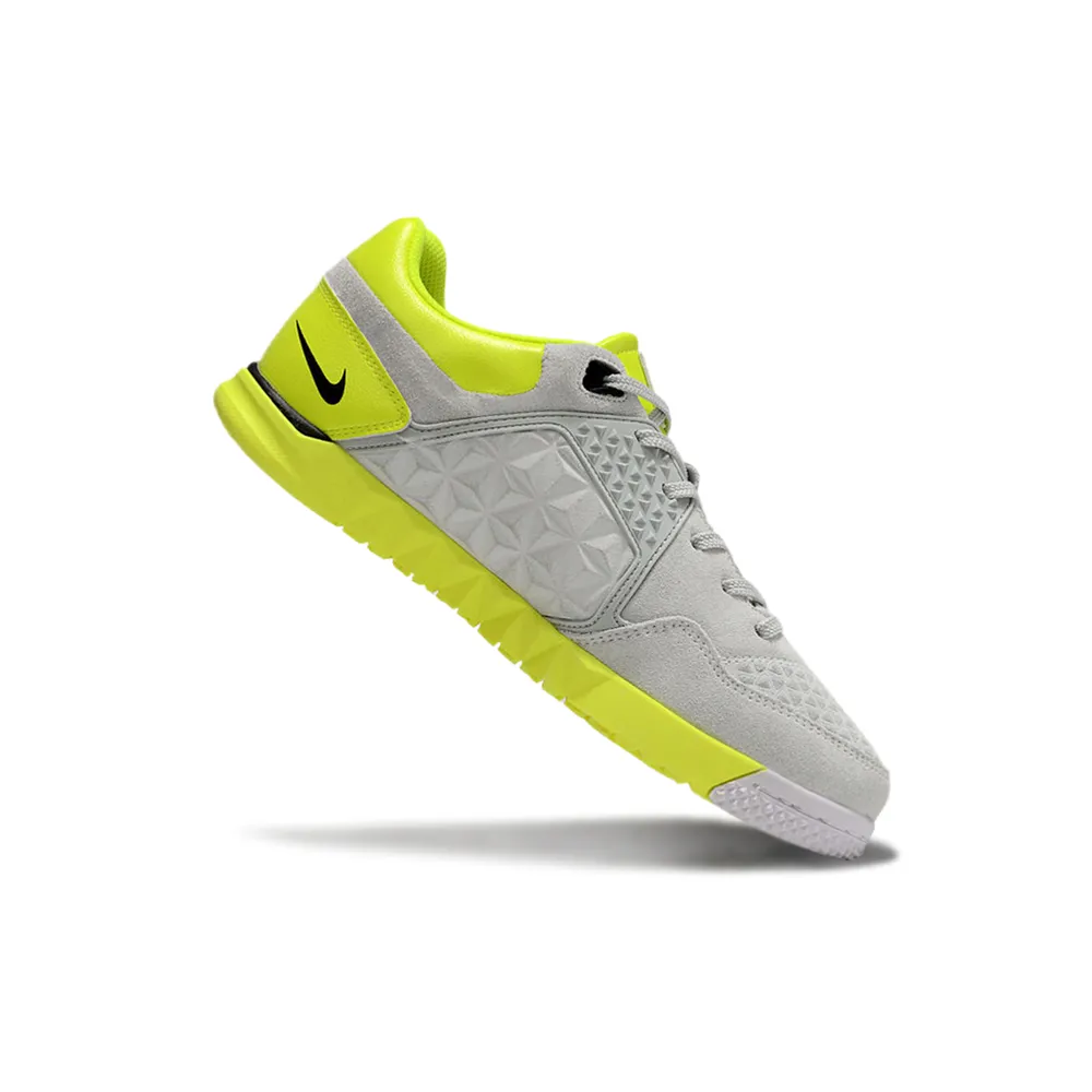 Chuteira Futsal Nike 5 Street Gato IC Cinza e Amarelo