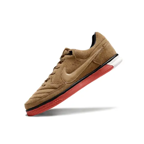 Chuteira Futsal Nike 5 StreetGato IC Marrom e Vermelho