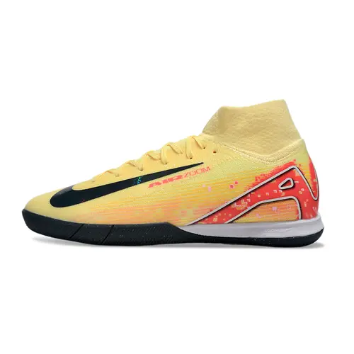 Chuteira Futsal Nike Air Zoom Mercurial Superfly 10 Elite IC Amarela e Laranja - Mbappé’s