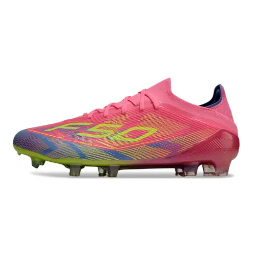 Chuteira Campo Adidas F50 FG Rosa, Verde e Azul  - Mystic Victory