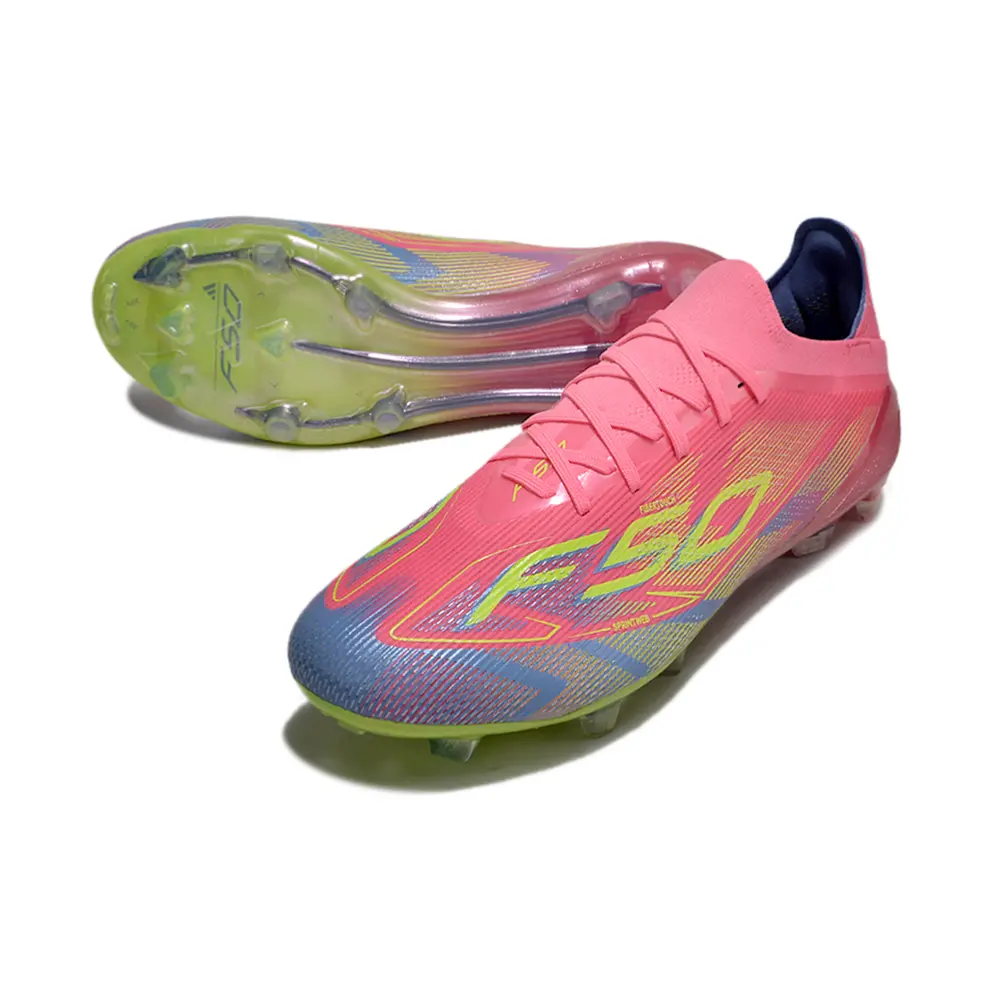 Chuteira Campo Adidas F50+ | Azul e Rosa FG