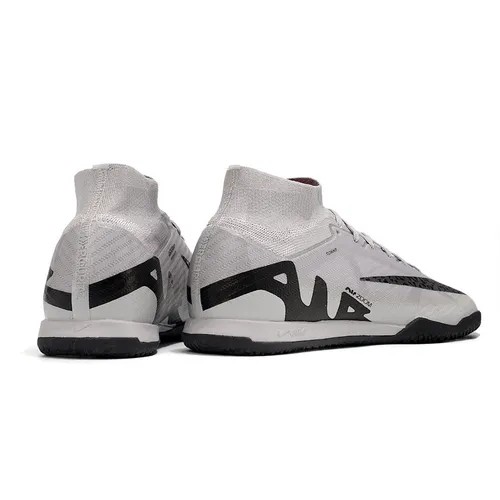 Chuteira Futsal Nike Air Zoom Mercurial Superfly 9 Elite IC Prata e Preta - Rising Gem