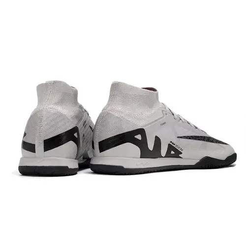 Chuteira Futsal Nike Air Zoom Mercurial Superfly 9 Elite IC Prata e Preta - Rising Gem