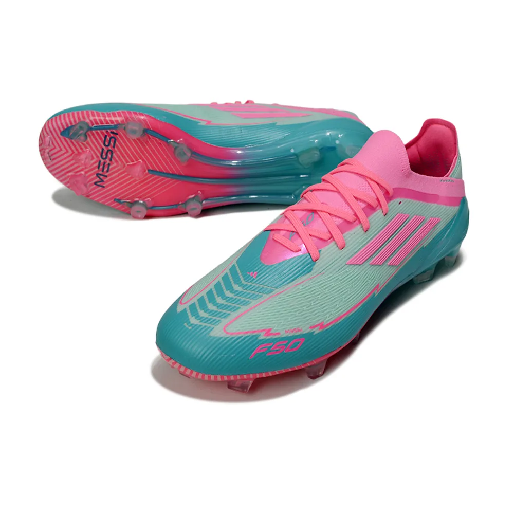 Chuteira Campo Adidas F50 FG Verde e Rosa | Performance e Estilo