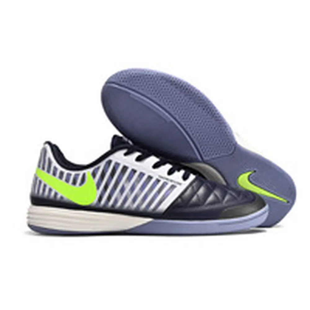 Chuteira Nike Lunar Gato II Futsal Azul e Verde | Controle