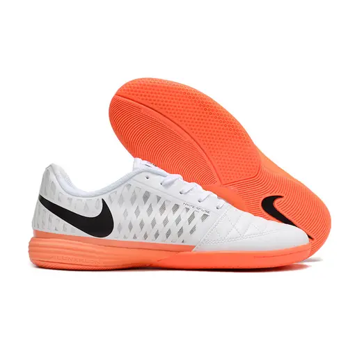 Chuteira Futsal Nike Lunar Gato II IC Branca e Laranja